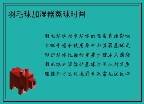 羽毛球加湿器蒸球时间